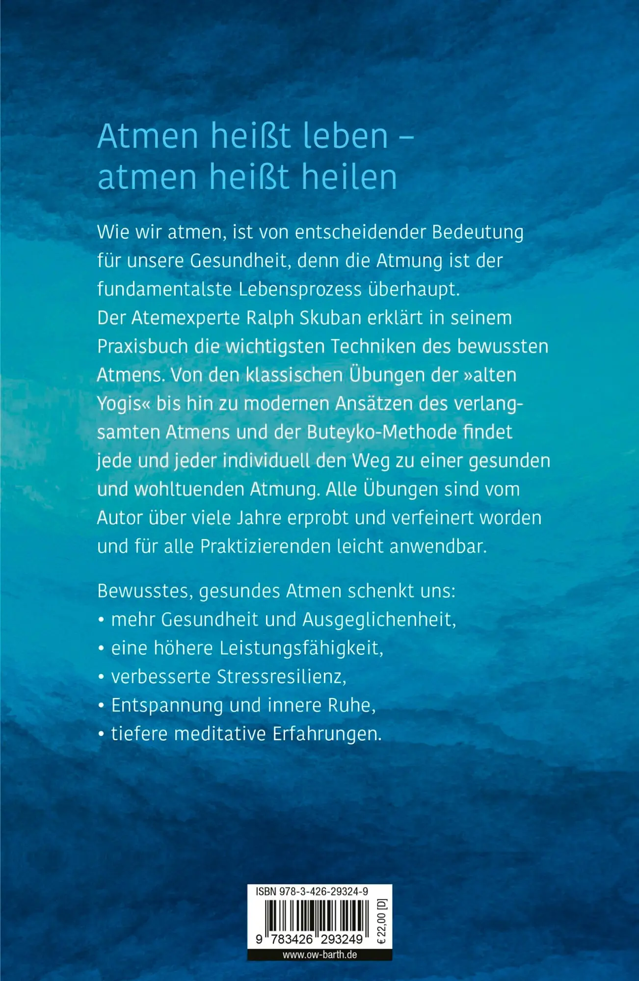 Rückseite: 9783426293249 | ATMEN - heilt - entspannt - zentriert | Ralph Skuban | Buch | 336 S.
