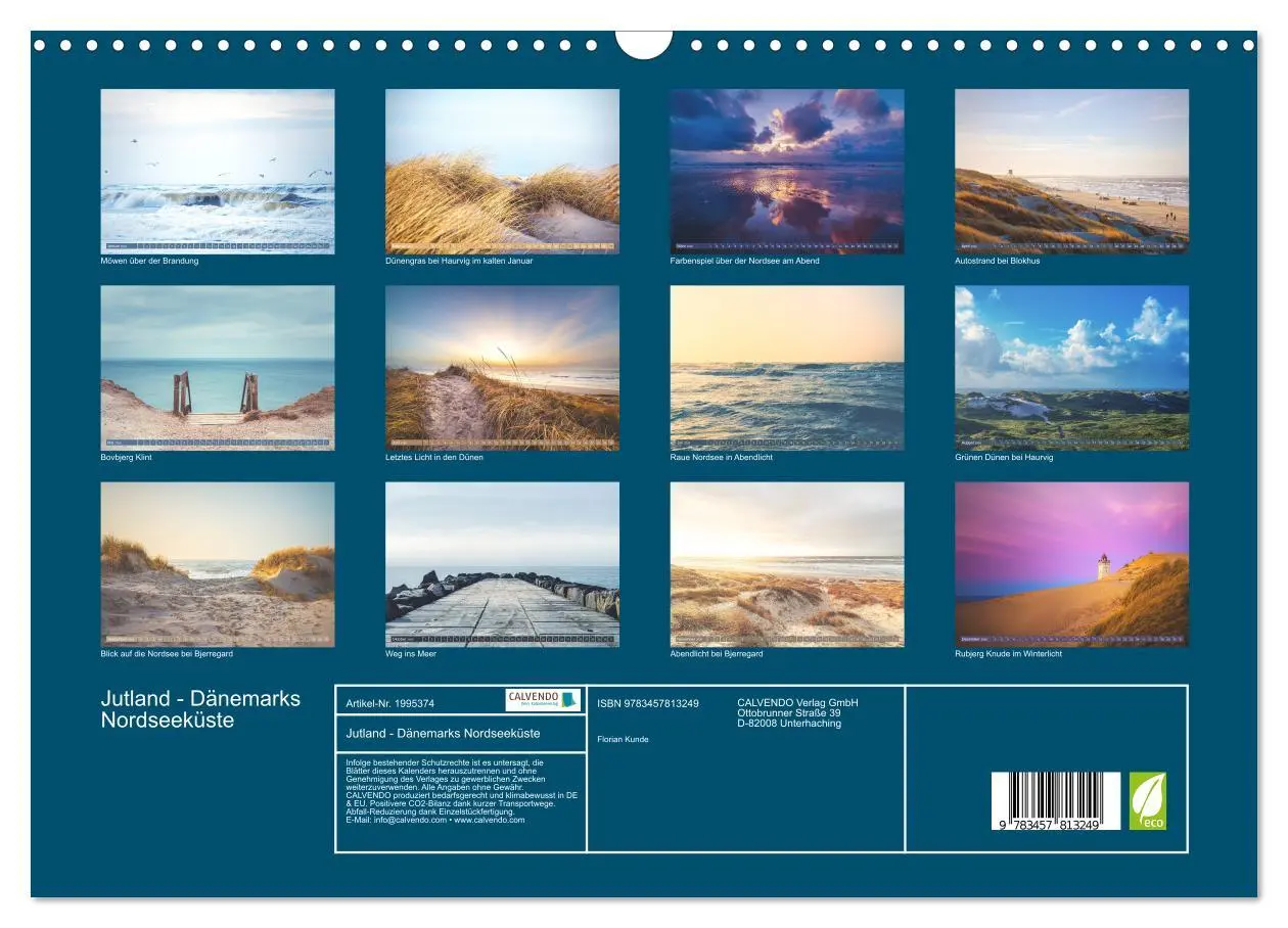 Bild: 9783457813249 | Jutland - Dänemarks Nordseeküste (Wandkalender 2026 DIN A3 quer),...