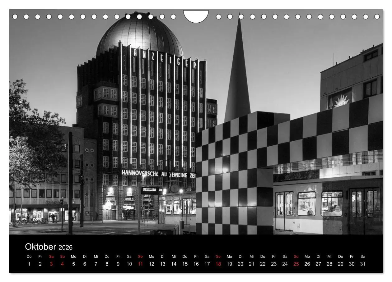 Bild: 9783516143249 | Hannover Monochrome Impressionen (Wandkalender 2026 DIN A4 quer),...