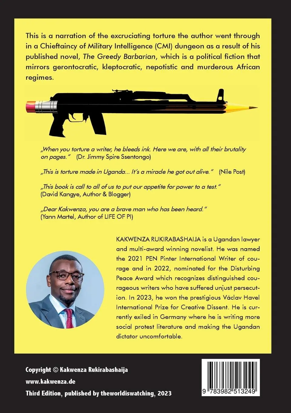 Rückseite: 9783982513249 | Banana Republic | Where Writing is Treasonous | Rukirabashaija | Buch