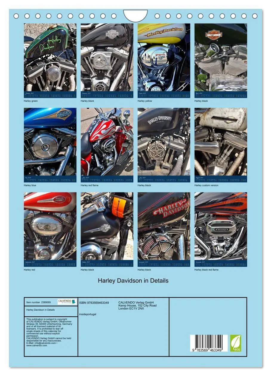 Bild: 9783569463349 | Harley Davidson in Details (Wall Calendar 2027 DIN A4 portrait),...