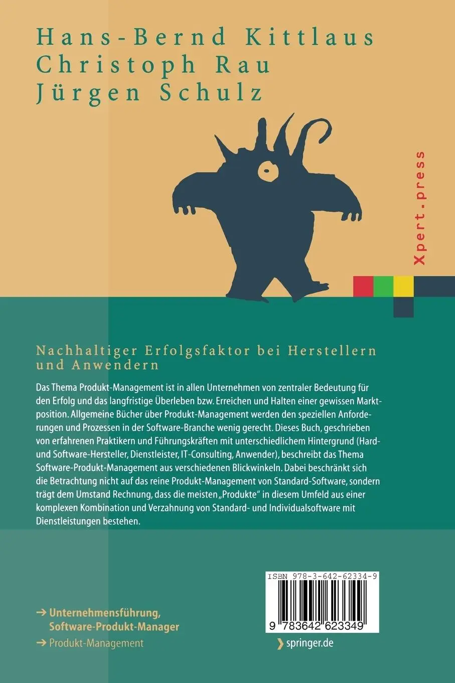 Rückseite: 9783642623349 | Software-Produkt-Management | Hans-Bernd Kittlaus (u. a.) | Buch