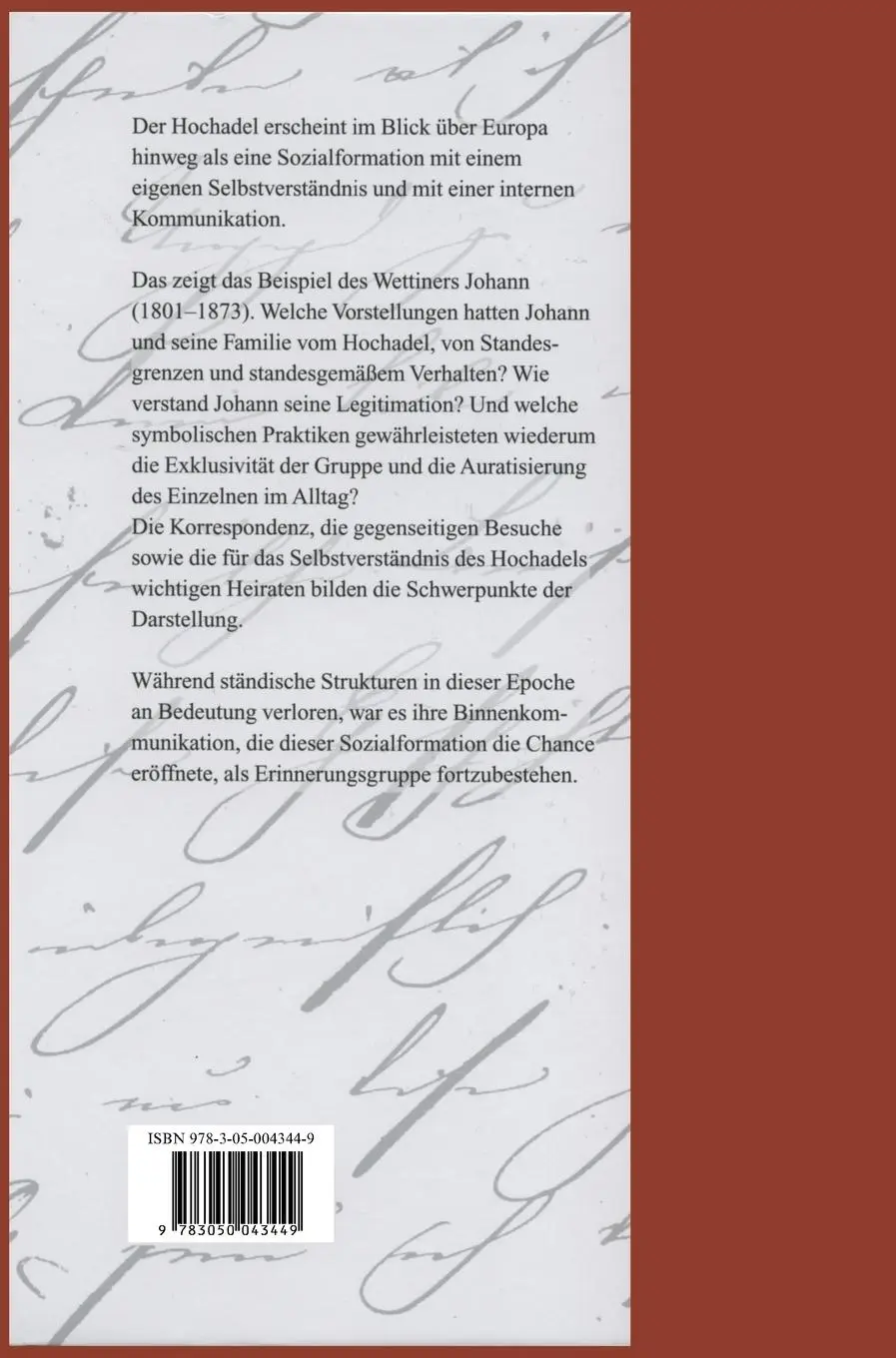 Rückseite: 9783050043449 | Europäischer Hochadel | Silke Marburg | Buch | 353 S. | Deutsch | 2008