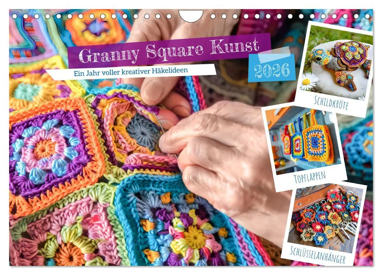 Cover: 9783457343449 | Granny Square Kunst - Ein Jahr voller kreativer Häkelideen...