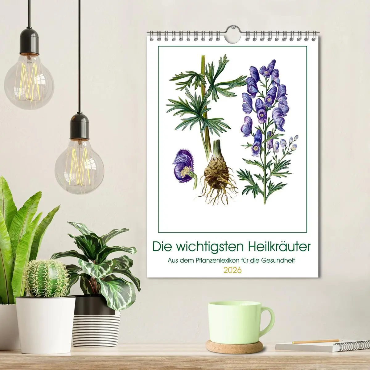 Bild: 9783516363449 | Die wichtigsten Heilkräuter (Wandkalender 2026 DIN A4 hoch),...