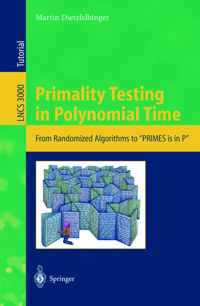 Cover: 9783540403449 | Primality Testing in Polynomial Time | Martin Dietzfelbinger | Buch