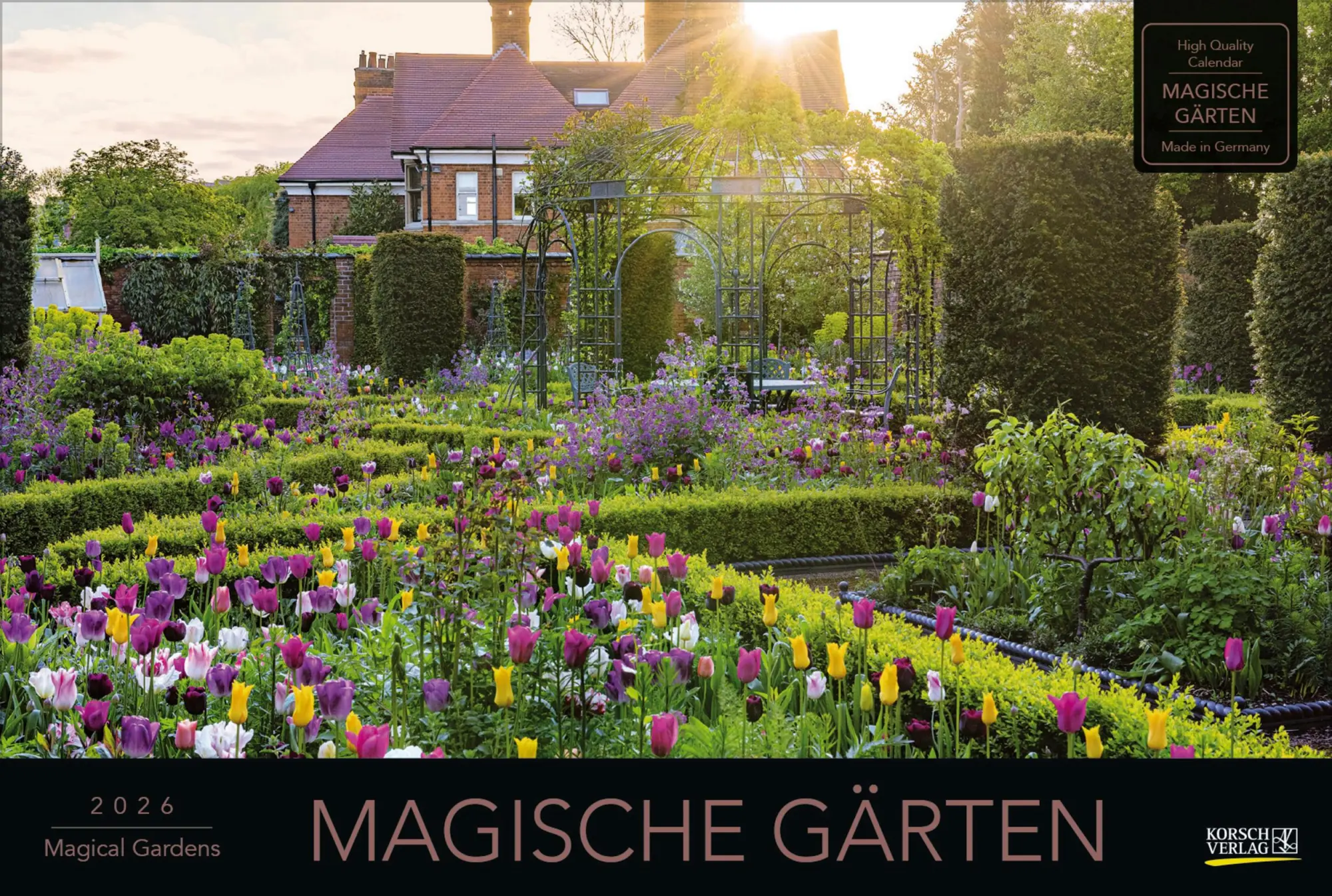 Cover: 9783731883449 | Magische Gärten 2026 | Verlag Korsch | Kalender | 14 S. | Deutsch
