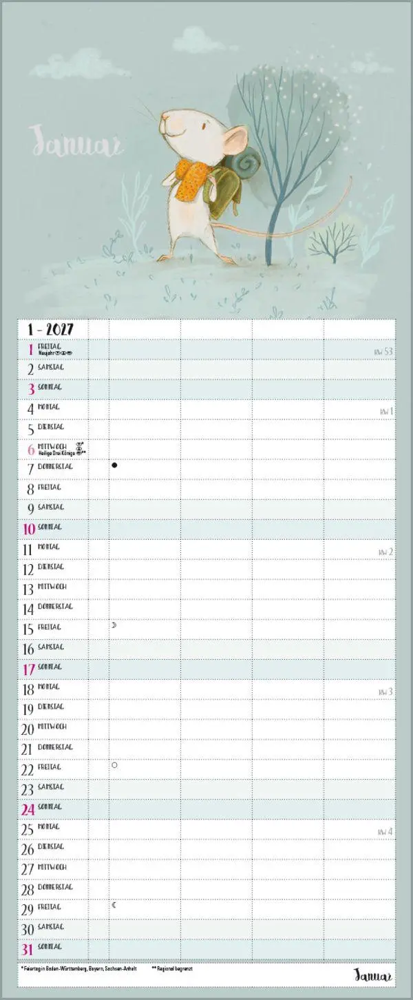 Bild: 9783819303449 | Kleine Freunde 2027 | Verlag Korsch | Kalender | 14 S. | Deutsch