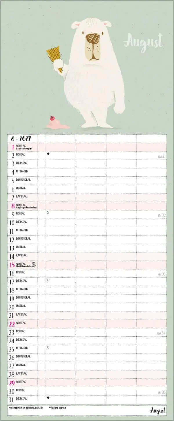 Bild: 9783819303449 | Kleine Freunde 2027 | Verlag Korsch | Kalender | 14 S. | Deutsch