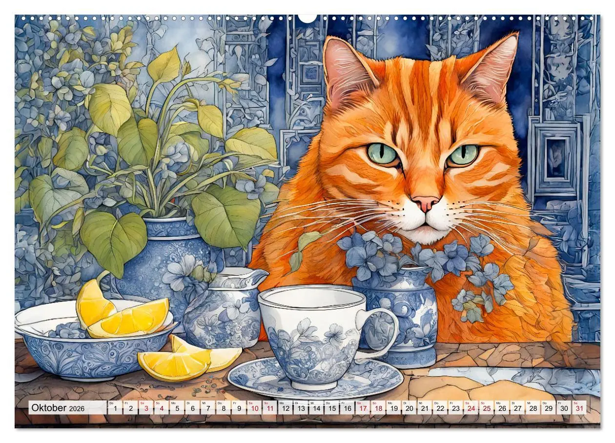 Bild: 9783457263549 | Katzenzauber - Katzenkalender mit stimmungsvollen Bildern...