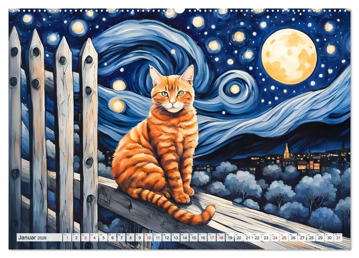Bild: 9783457263549 | Katzenzauber - Katzenkalender mit stimmungsvollen Bildern...