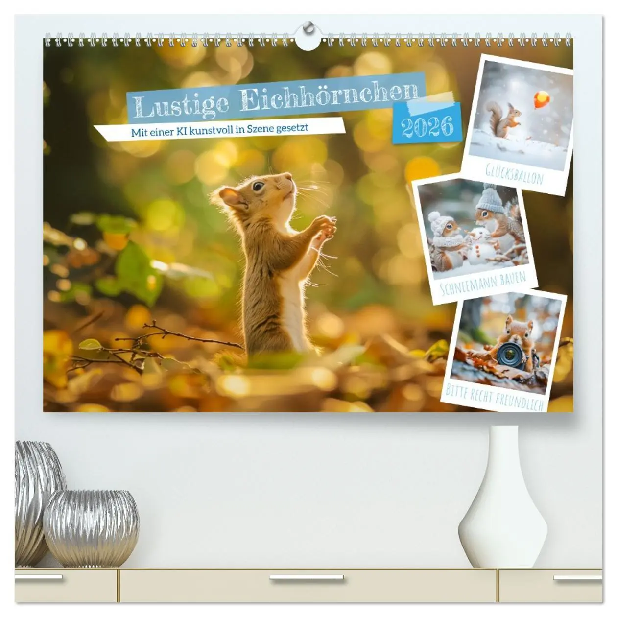 Cover: 9783457403549 | Lustige Eichhörnchen (hochwertiger Premium Wandkalender 2026 DIN A2...