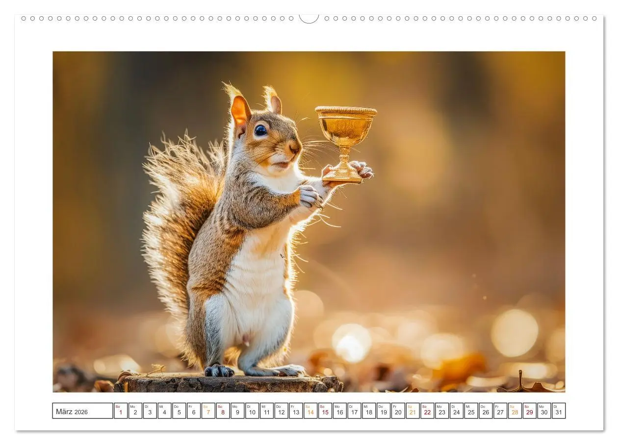 Bild: 9783457403549 | Lustige Eichhörnchen (hochwertiger Premium Wandkalender 2026 DIN A2...