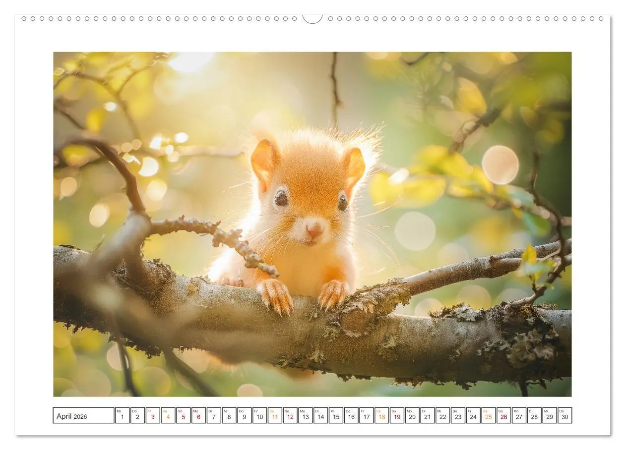 Bild: 9783457403549 | Lustige Eichhörnchen (hochwertiger Premium Wandkalender 2026 DIN A2...