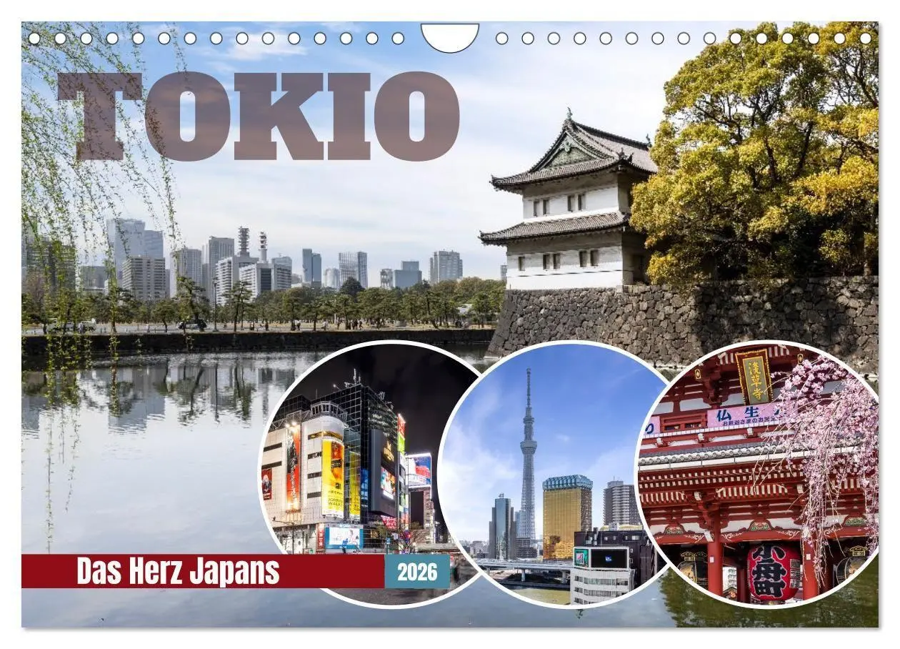 Cover: 9783516663549 | Tokio - Das Herz Japans (Wandkalender 2026 DIN A4 quer), CALVENDO...