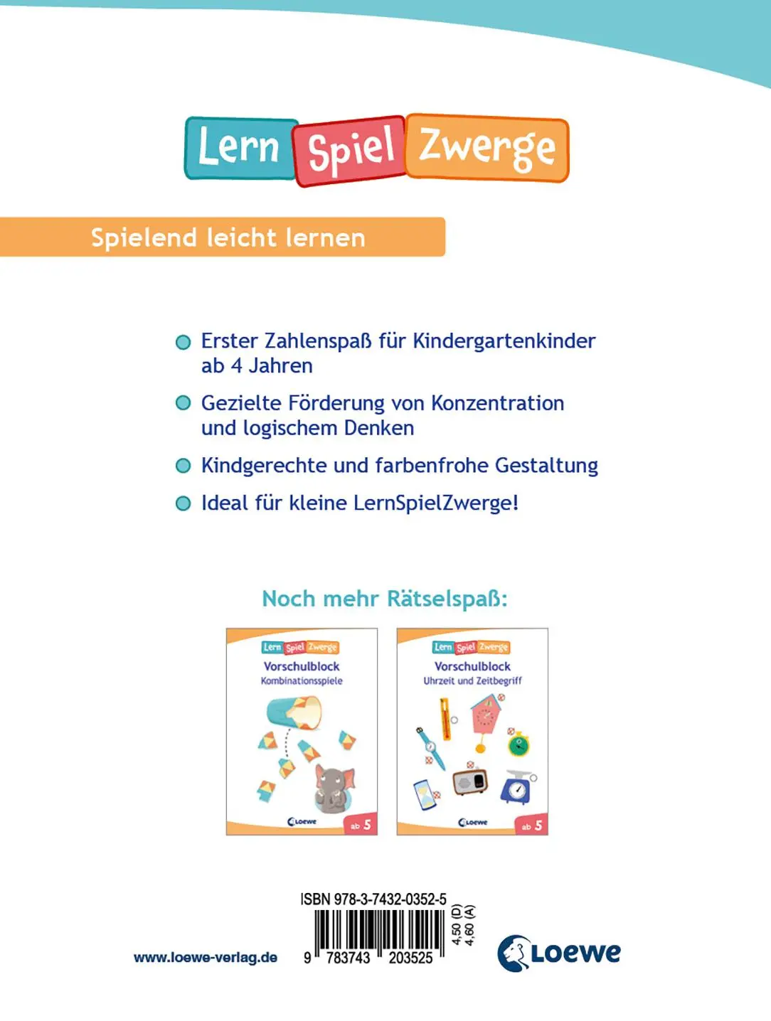 Rückseite: 9783743203549 | Die neuen LernSpielZwerge - Konzentrationsübungen | Christine Thau