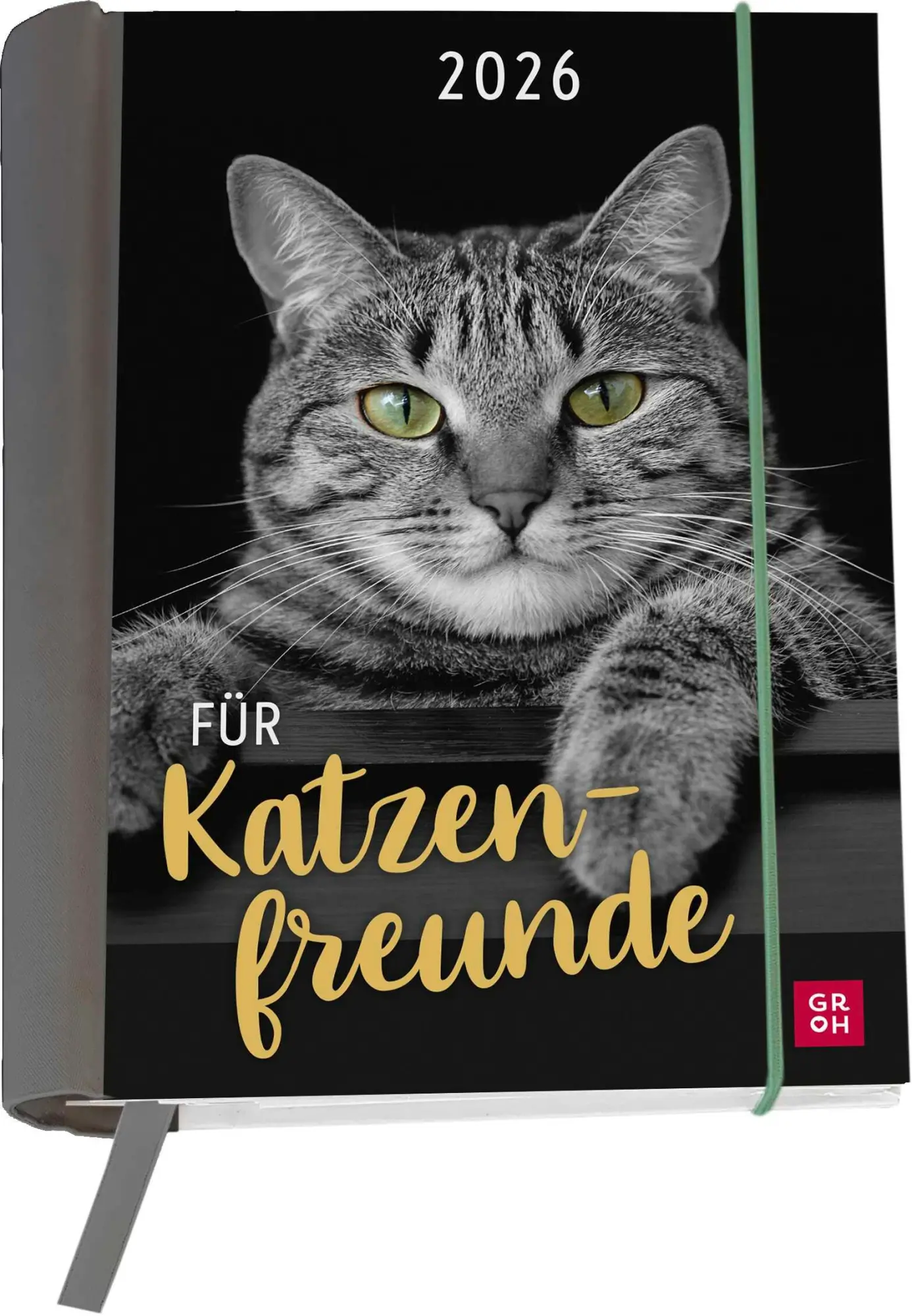 Cover: 4036442013649 | Buchkalender 2026: Für Katzenfreunde | Groh Verlag | Kalender | 144 S.