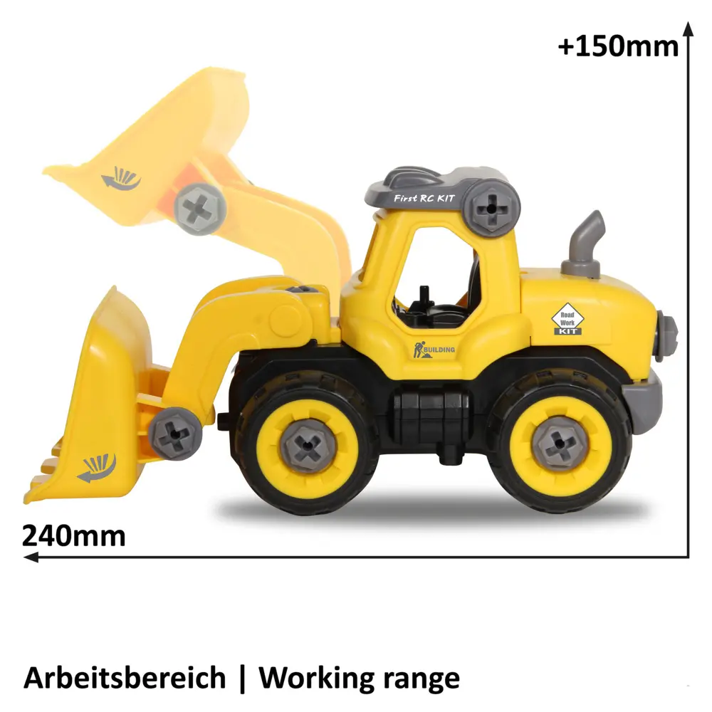 Bild: 4042774463649 | Jamara Radlader First RC Kit 27teilig mit Akkuschrauber | 405225