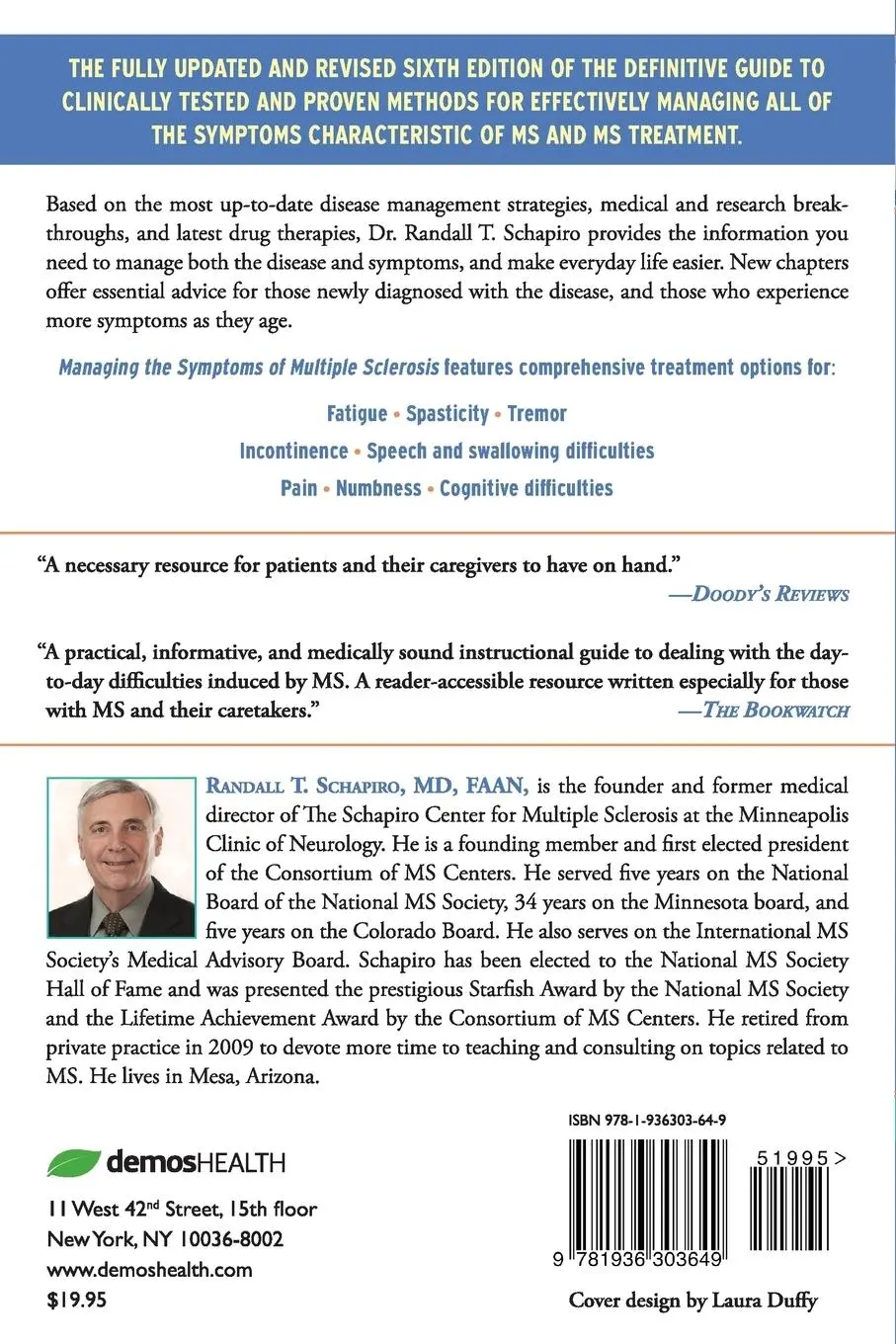Rückseite: 9781936303649 | Managing the Symptoms of Multiple Sclerosis | Schapiro | Taschenbuch