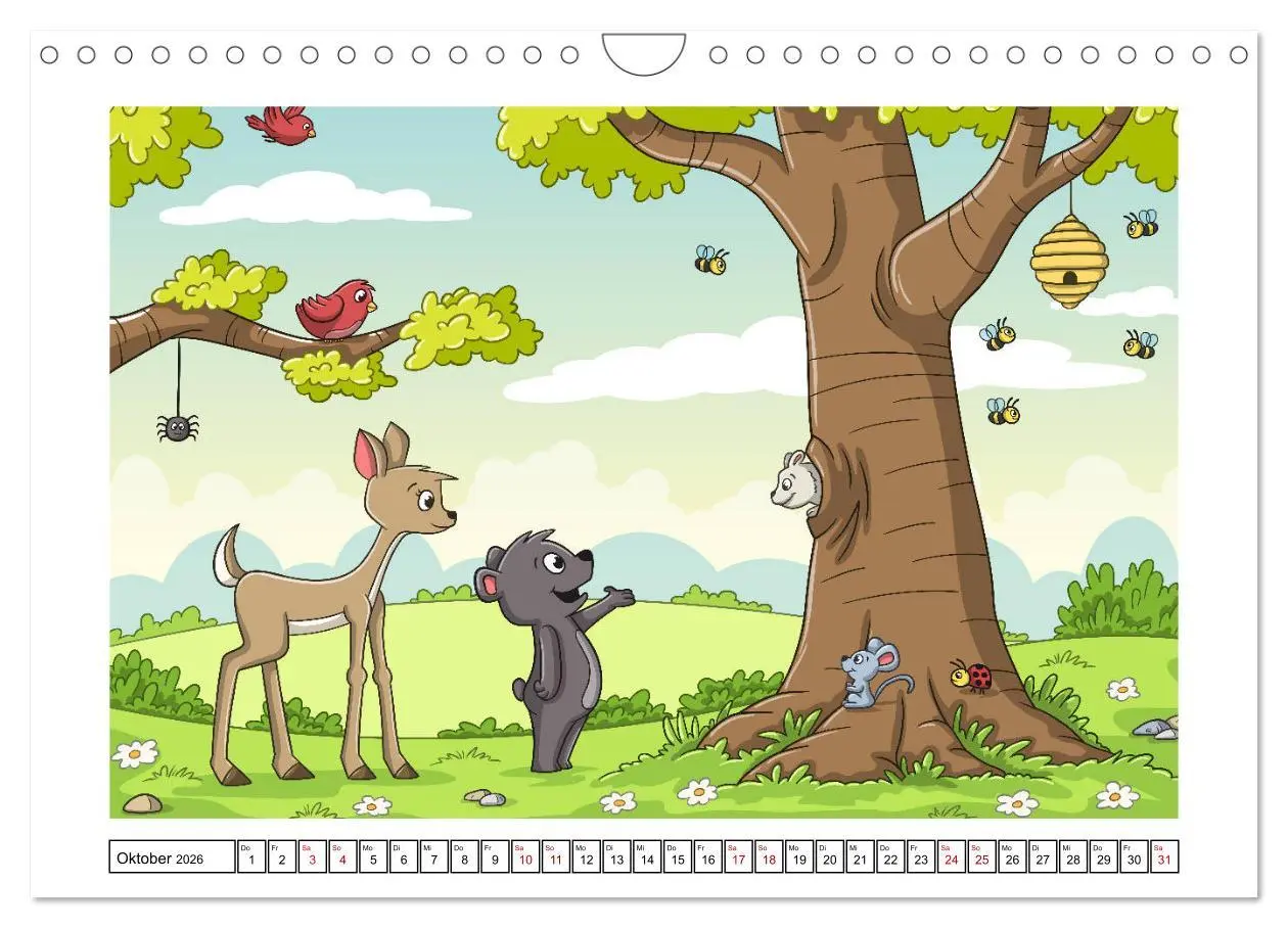 Bild: 9783457703649 | Der bunte Kinderkalender (Wandkalender 2026 DIN A4 quer), CALVENDO...