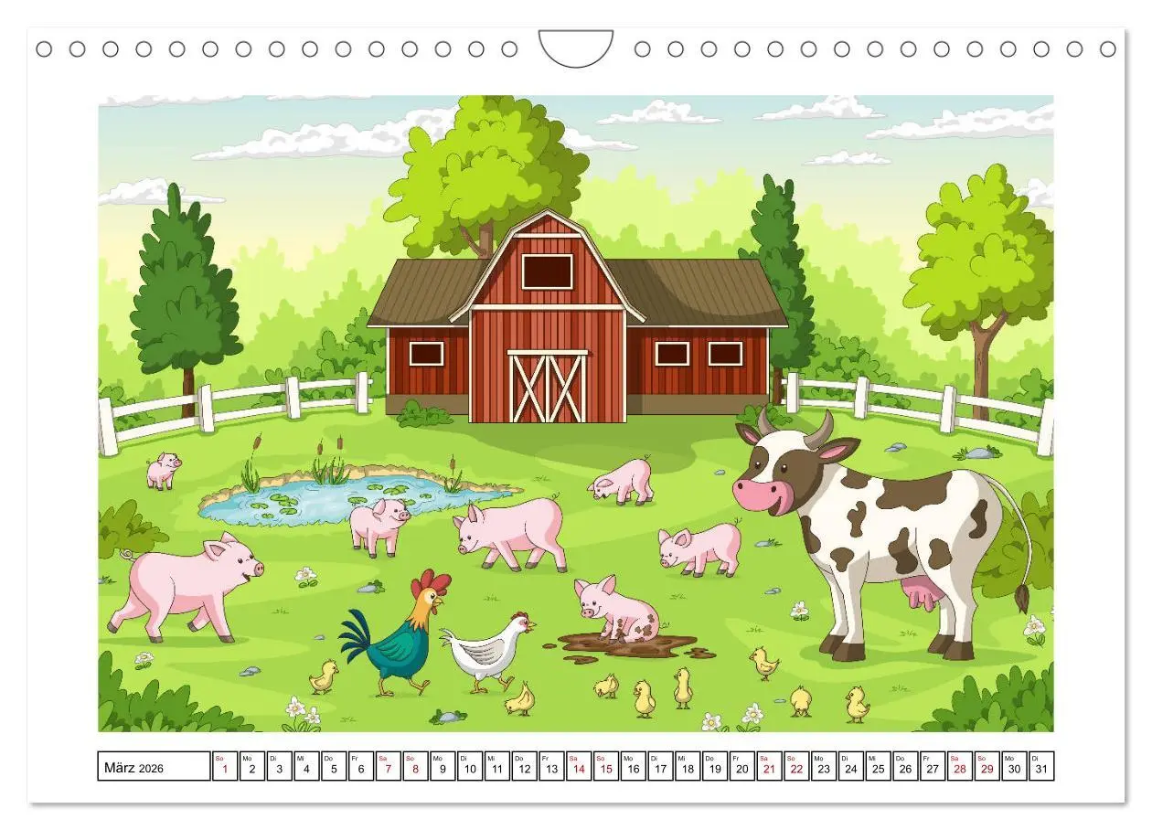 Bild: 9783457703649 | Der bunte Kinderkalender (Wandkalender 2026 DIN A4 quer), CALVENDO...