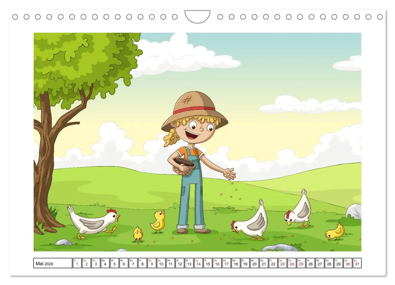 Bild: 9783457703649 | Der bunte Kinderkalender (Wandkalender 2026 DIN A4 quer), CALVENDO...