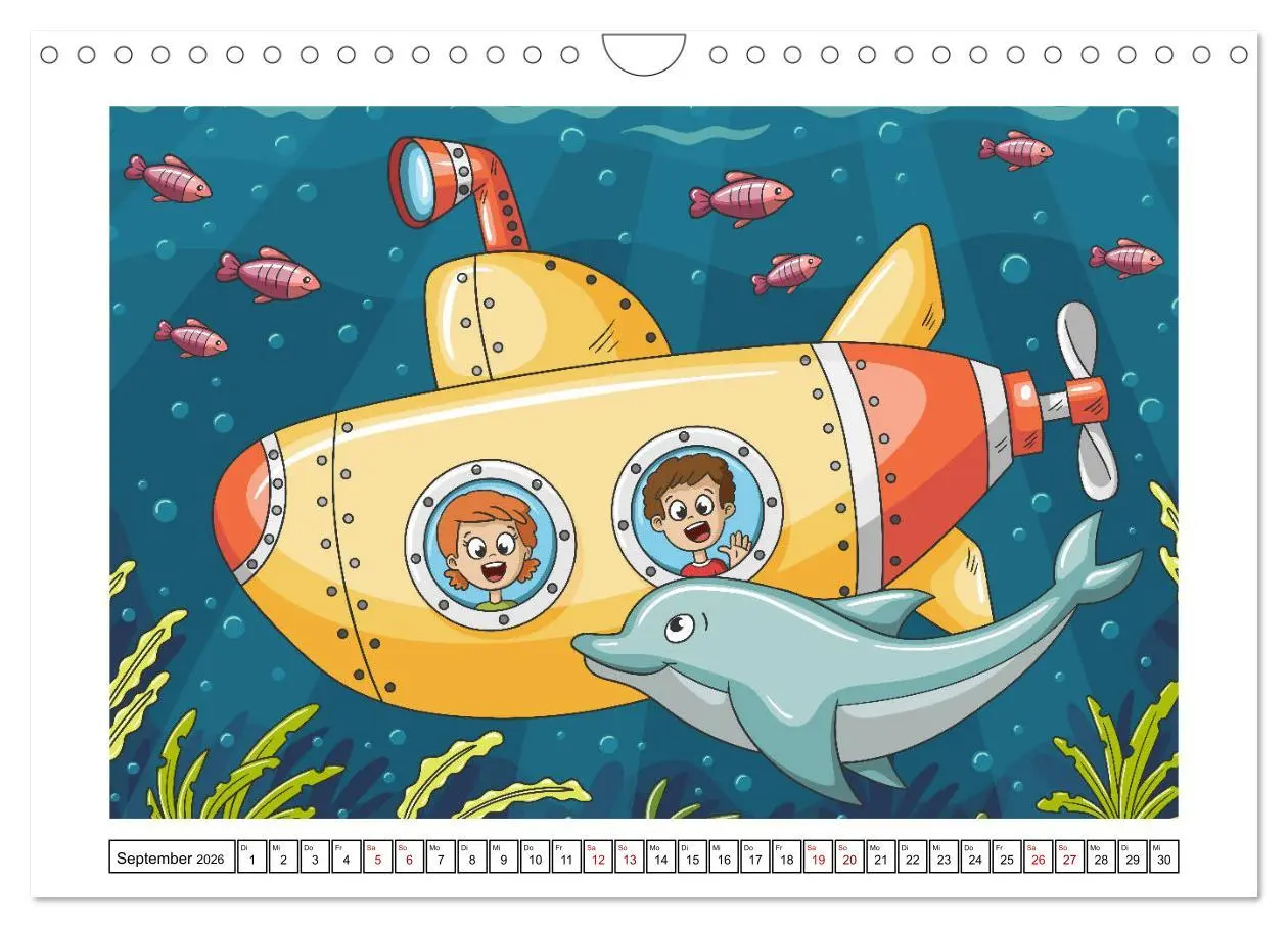 Bild: 9783457703649 | Der bunte Kinderkalender (Wandkalender 2026 DIN A4 quer), CALVENDO...
