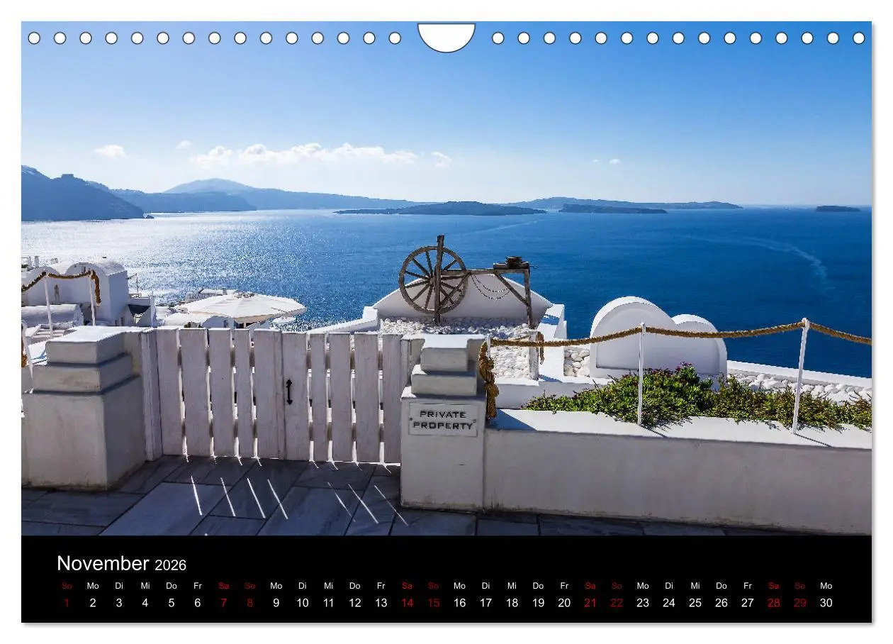 Bild: 9783457873649 | Santorini - Königin der Kykladen (Wandkalender 2026 DIN A4 quer),...