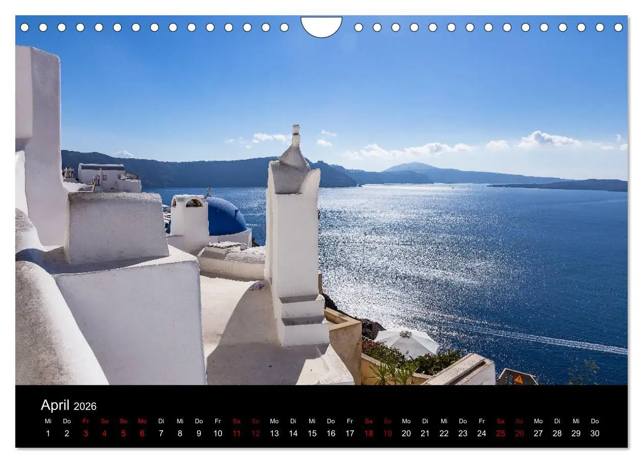 Bild: 9783457873649 | Santorini - Königin der Kykladen (Wandkalender 2026 DIN A4 quer),...