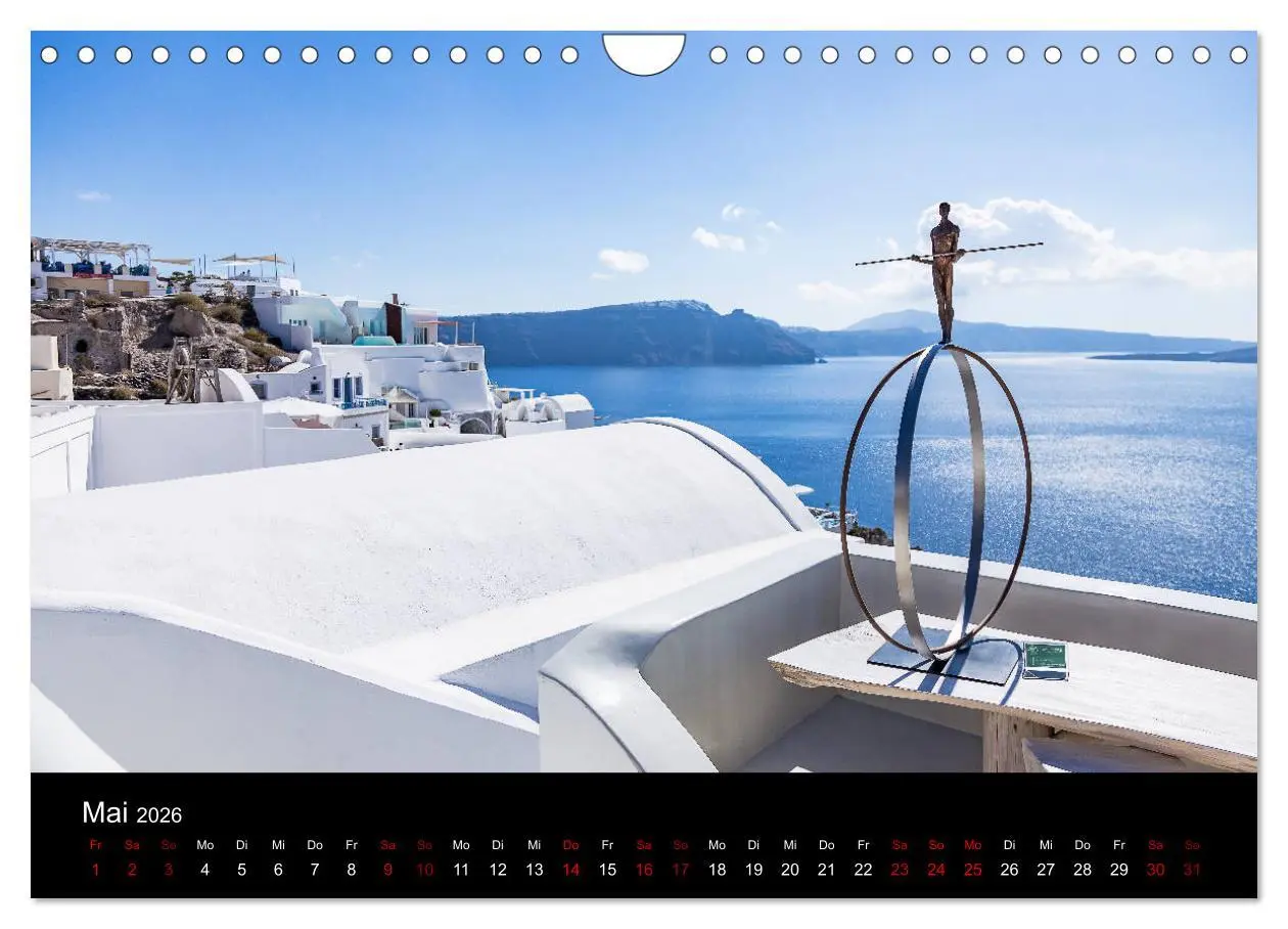 Bild: 9783457873649 | Santorini - Königin der Kykladen (Wandkalender 2026 DIN A4 quer),...