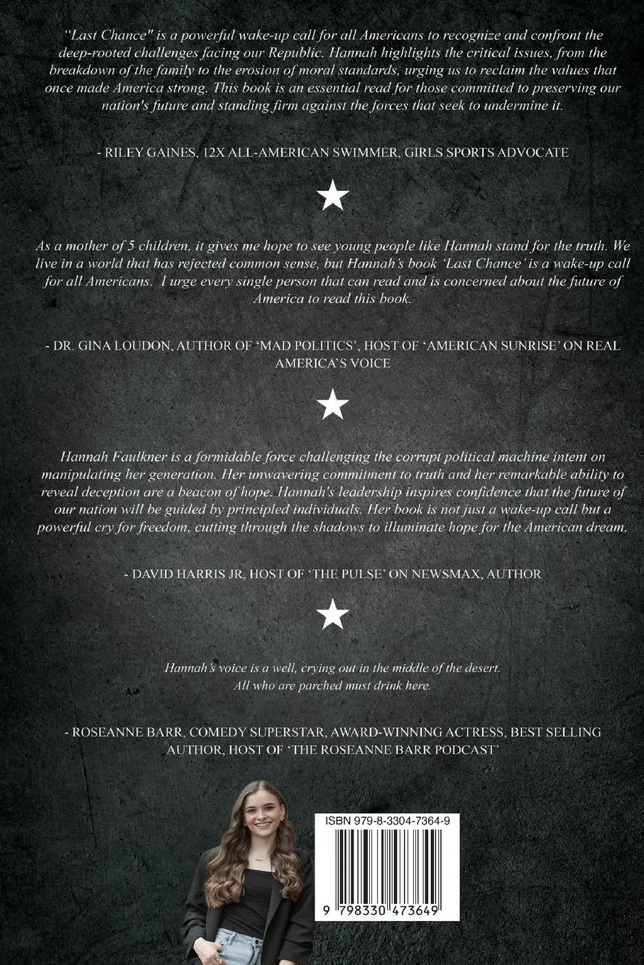 Rückseite: 9798330473649 | Last Chance to Save Our Republic | Hannah Faulkner | Taschenbuch