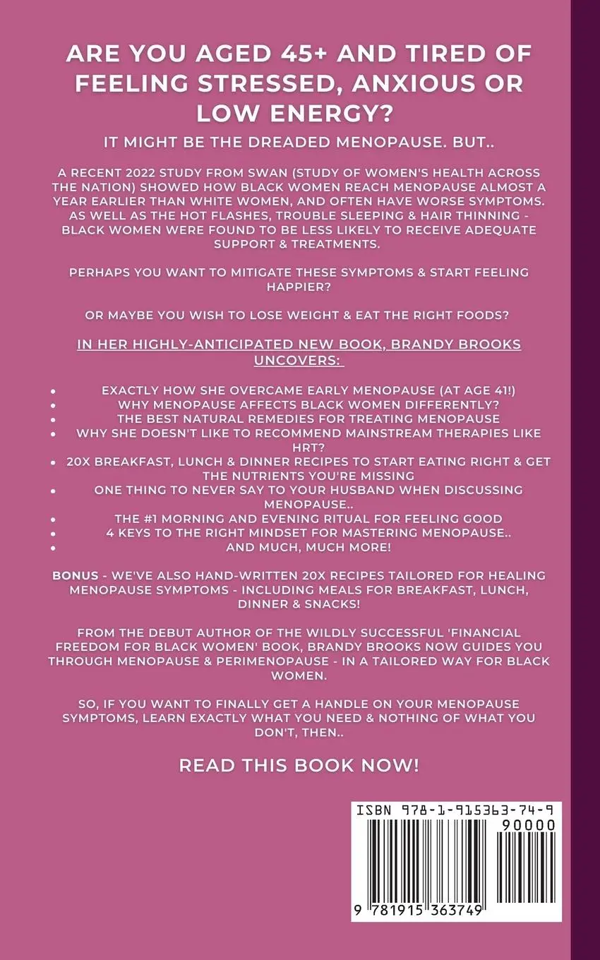 Rückseite: 9781915363749 | Menopause for Black Women | Brandy Brooks | Taschenbuch | Englisch