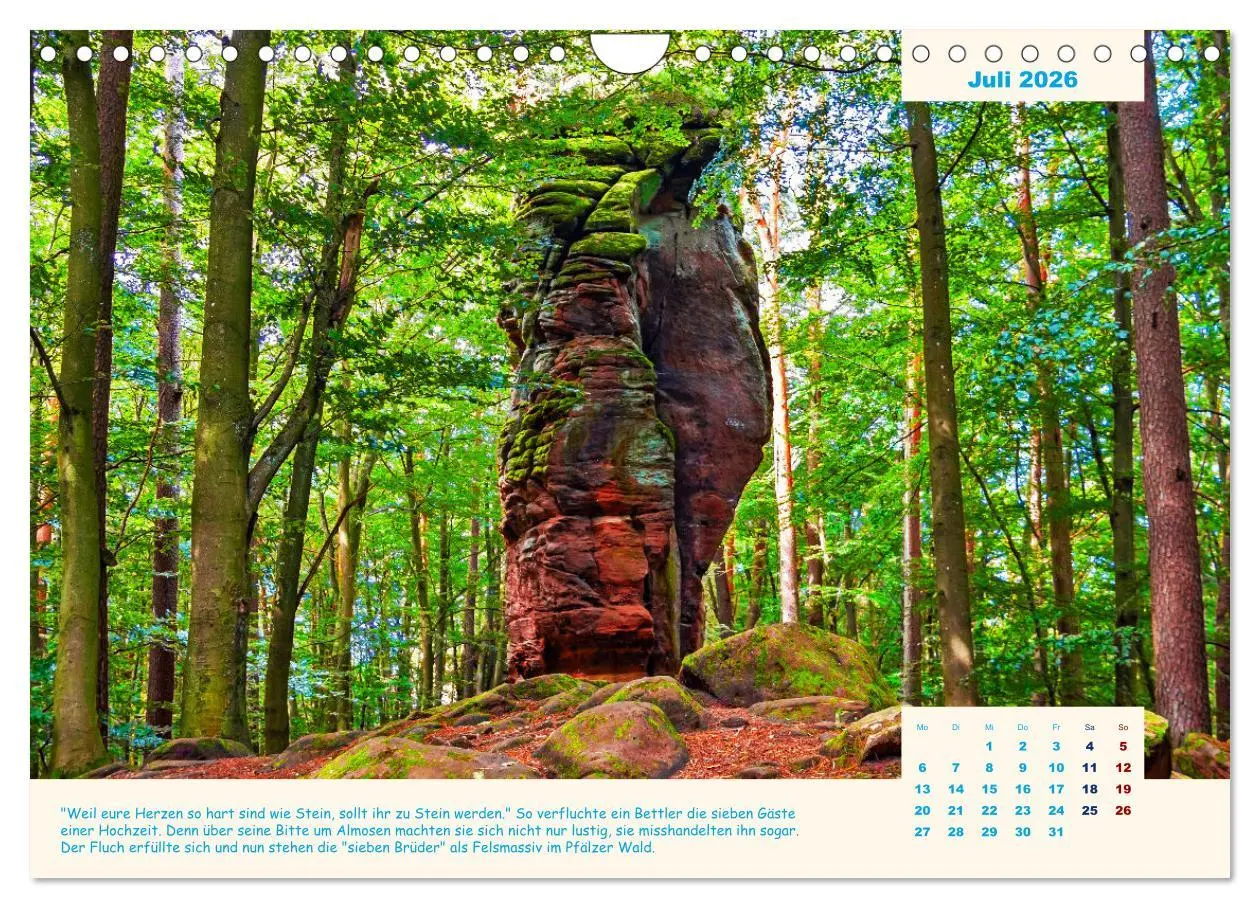 Bild: 9783457623749 | Der Sagenweg und seine Geschichten (Wandkalender 2026 DIN A4 quer),...