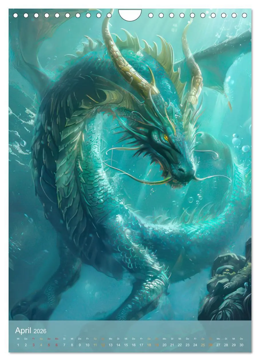 Bild: 9783516263749 | Drachen - Im Fantasieland gesichtet (Wandkalender 2026 DIN A4...