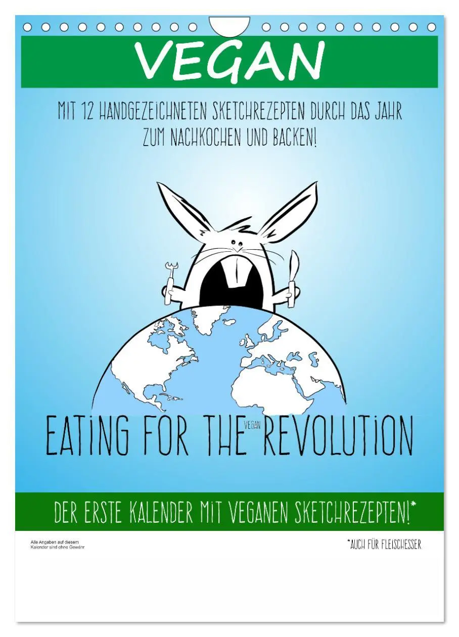 Cover: 9783516333749 | Vegankalender (Wandkalender 2026 DIN A4 hoch), CALVENDO Monatskalender