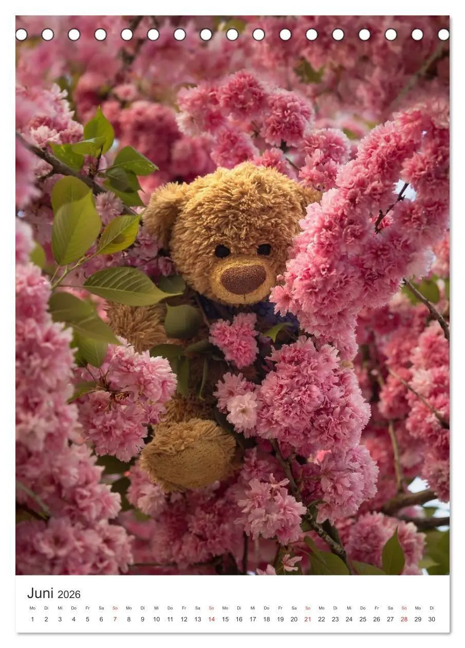 Bild: 9783516713749 | Travelling Teddy liebt Blumen und Blüten (Tischkalender 2026 DIN A5...