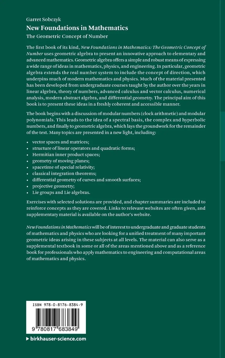 Rückseite: 9780817683849 | New Foundations in Mathematics | The Geometric Concept of Number | xiv