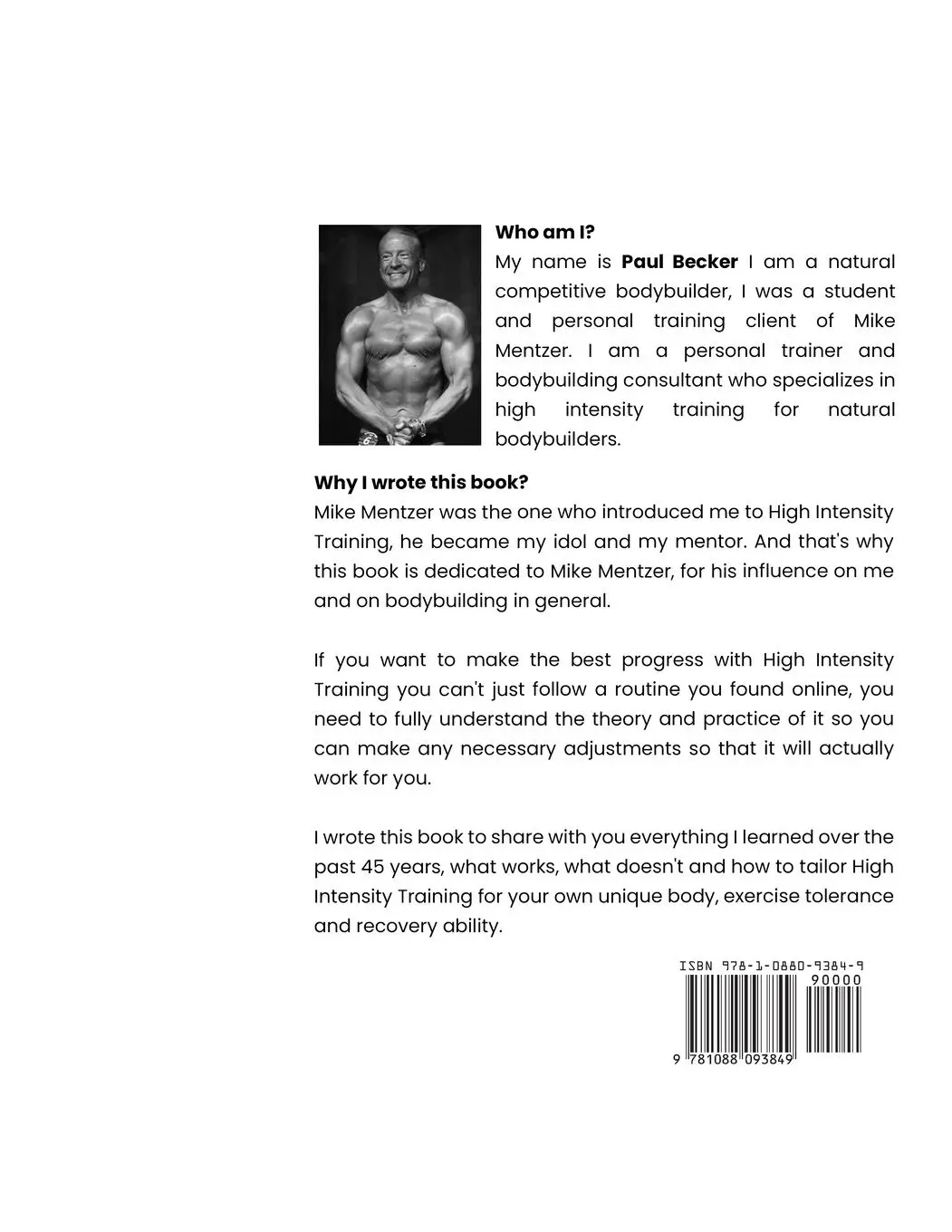 Rückseite: 9781088093849 | Mike Mentzer and Me | Paul Becker | Taschenbuch | Englisch | 2023
