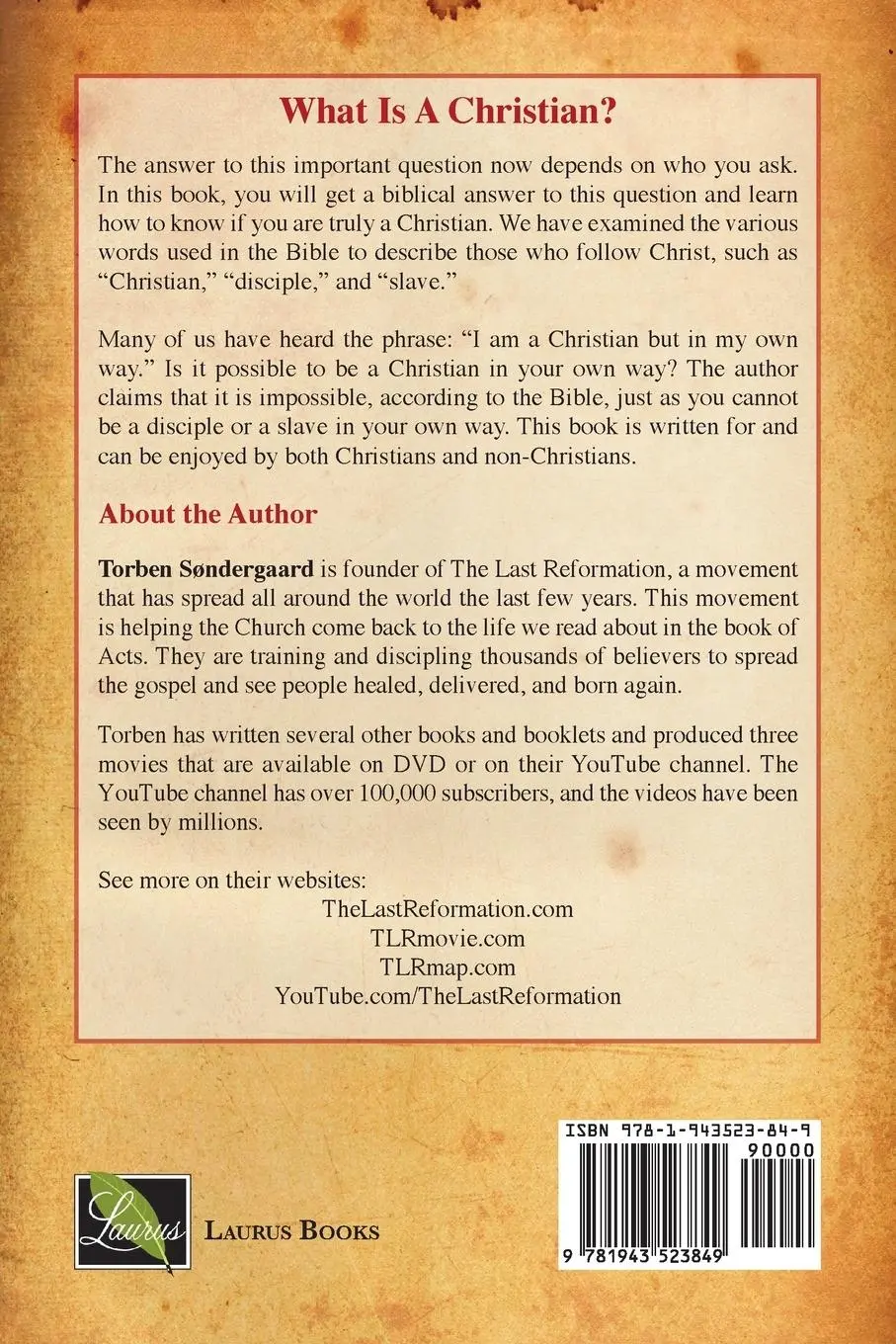 Rückseite: 9781943523849 | Christian, Disciple, or Slave? | Torben Søndergaard | Taschenbuch
