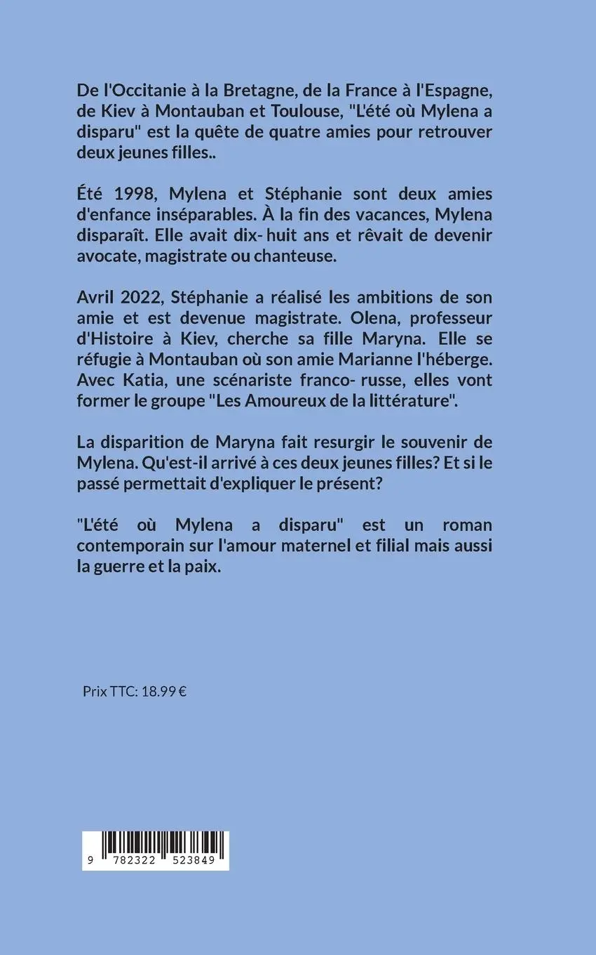 Rückseite: 9782322523849 | L'été où Mylena a disparu | Laure Barachin | Taschenbuch | Paperback