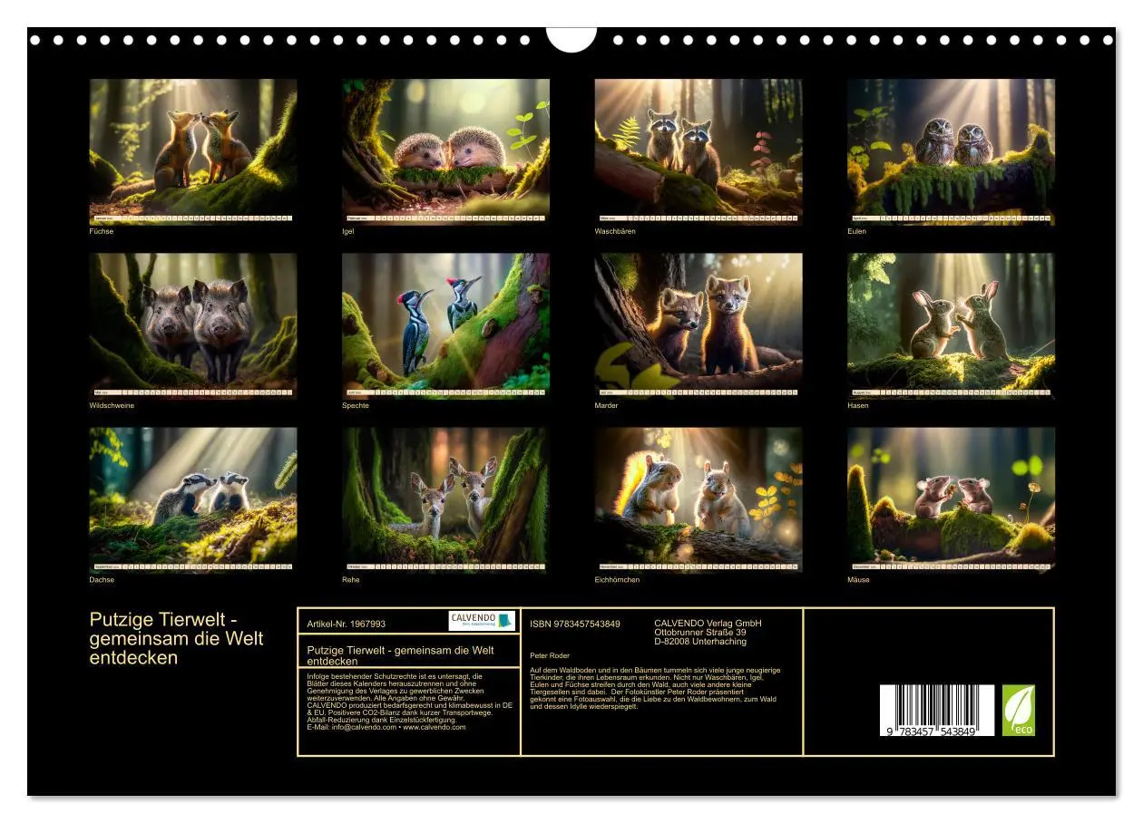 Bild: 9783457543849 | Putzige Tierwelt - gemeinsam die Welt entdecken (Wandkalender 2026...