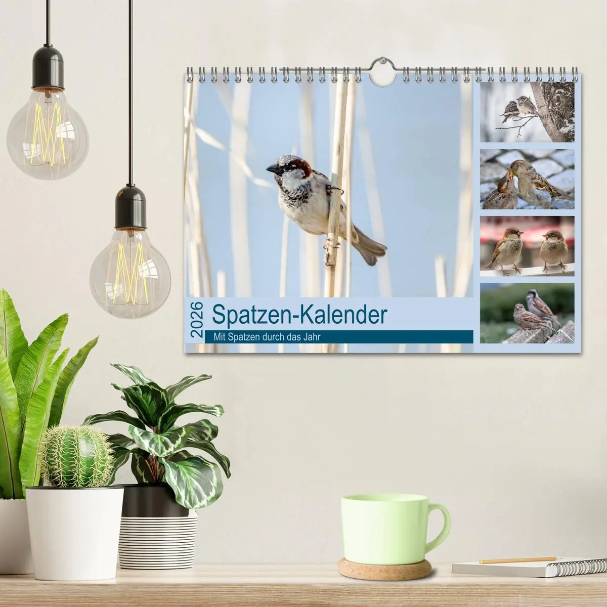 Bild: 9783516183849 | Spatzen-Kalender (Wandkalender 2026 DIN A4 quer), CALVENDO...