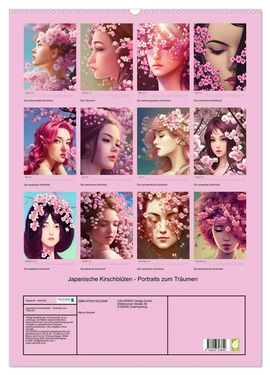 Bild: 9783516323849 | Japanische Kirschblüten - Portraits zum Träumen (Wandkalender 2026...