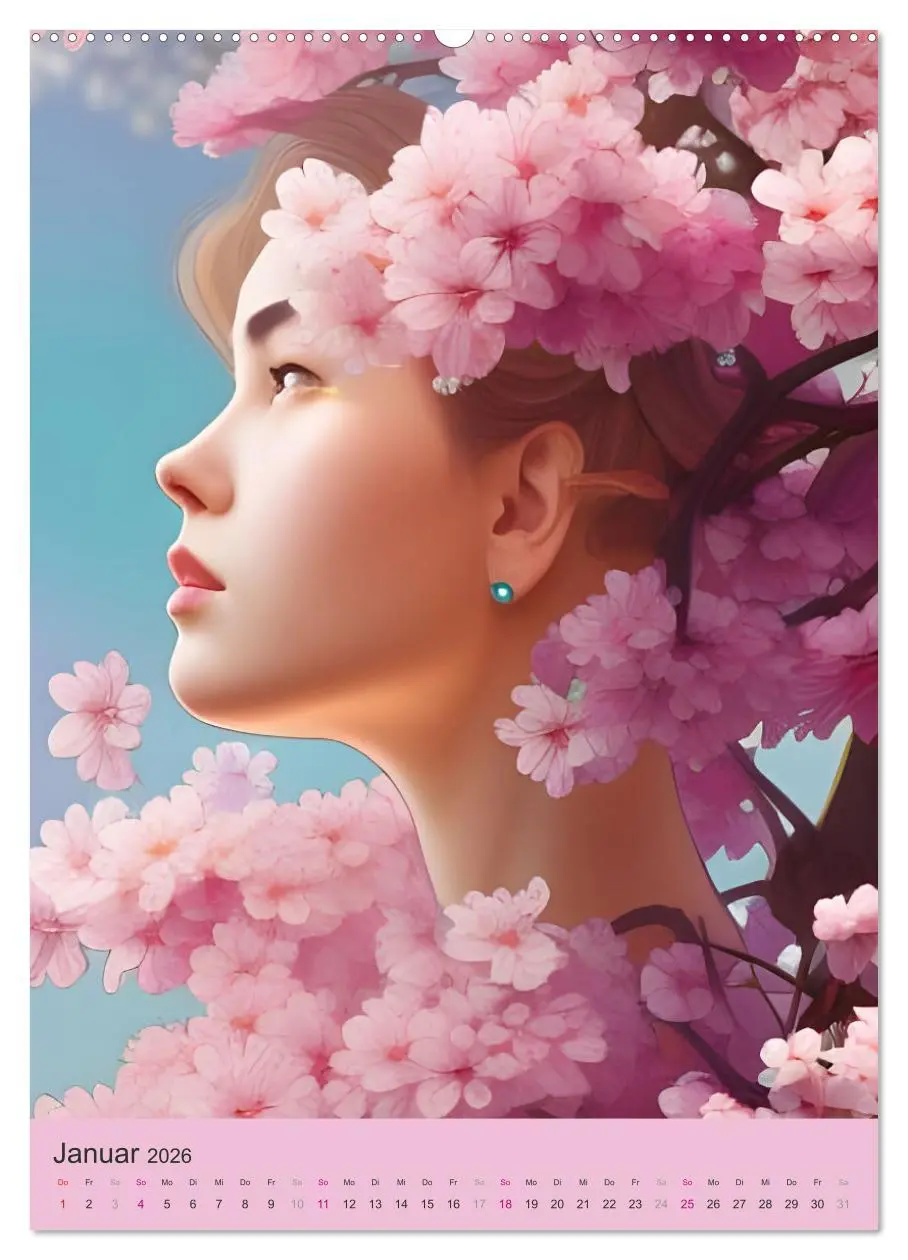 Bild: 9783516323849 | Japanische Kirschblüten - Portraits zum Träumen (Wandkalender 2026...