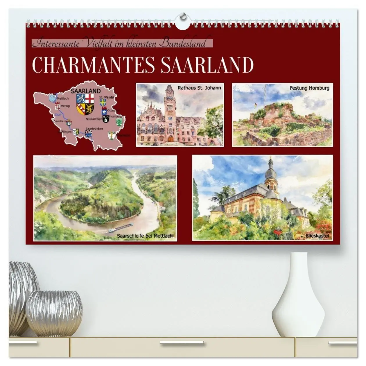 Cover: 9783594303849 | Charmantes Saarland (hochwertiger Premium Wandkalender 2027 DIN A2...