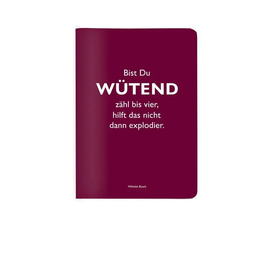 Cover: 4048809023949 | Heft A6 kariert, "Bist Du wütend zähl bis vier, hilft das nicht,...