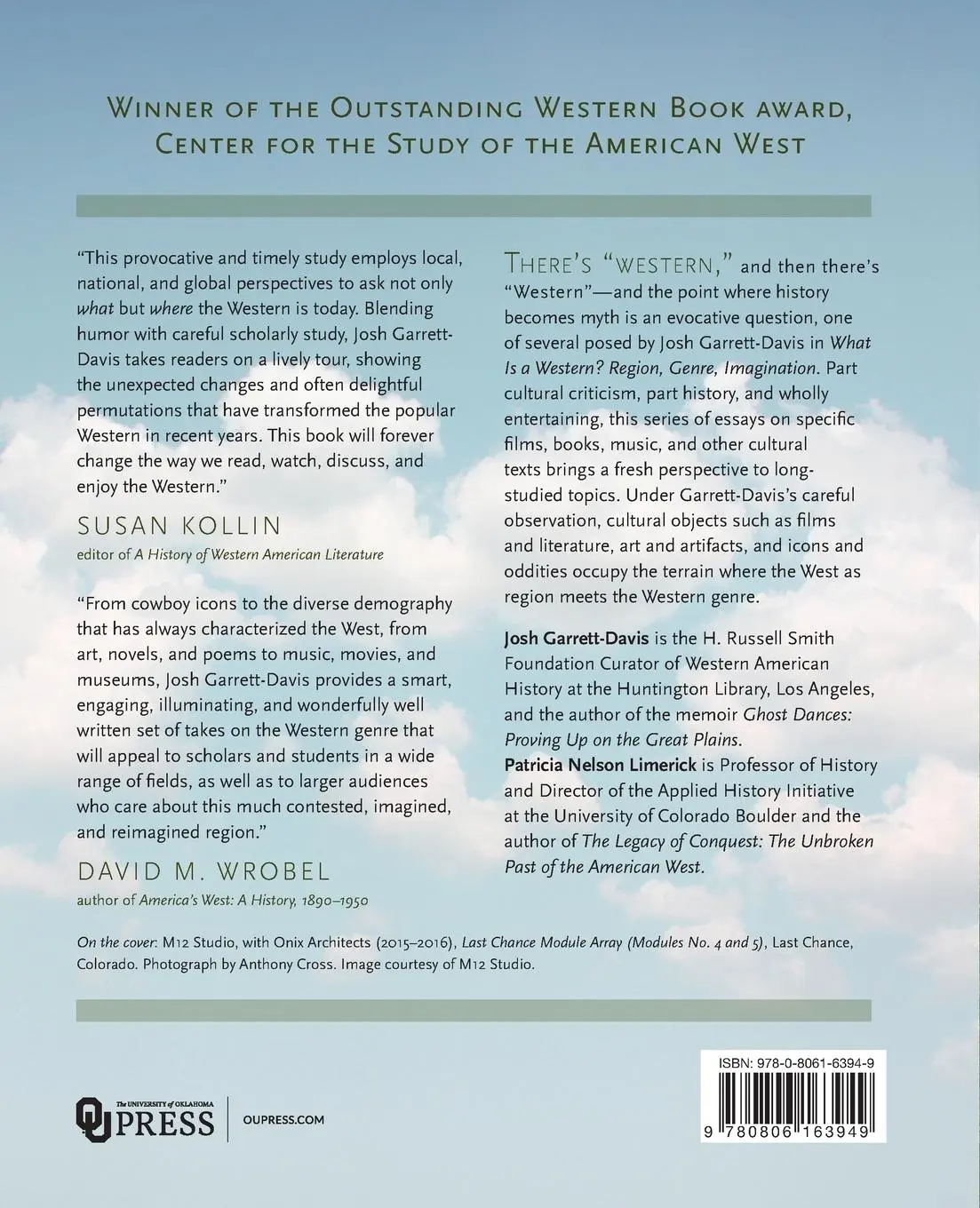 Rückseite: 9780806163949 | What is a Western? | Region, Genre, Imagination | Josh Garrett-Davis