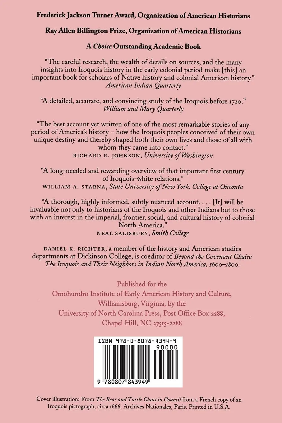Rückseite: 9780807843949 | The Ordeal of the Longhouse | Daniel K. Richter | Taschenbuch | 1992