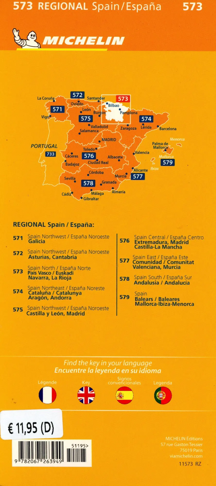 Bild: 9782067263949 | Michelin Baskenland, Navarra, Rioja | Map | (Land-)Karte | 1 S. | 2025