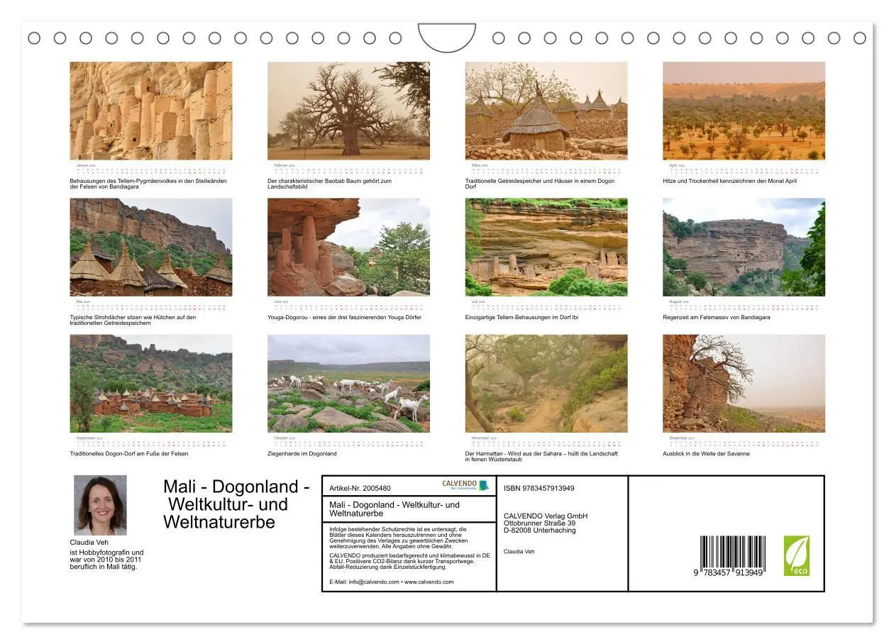 Bild: 9783457913949 | Mali - Dogonland - Weltkultur- und Weltnaturerbe (Wandkalender 2026...